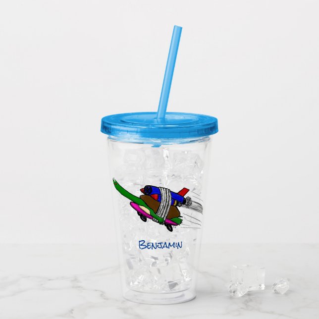 Verre En Acrylique Tortue volante (Dos glace)