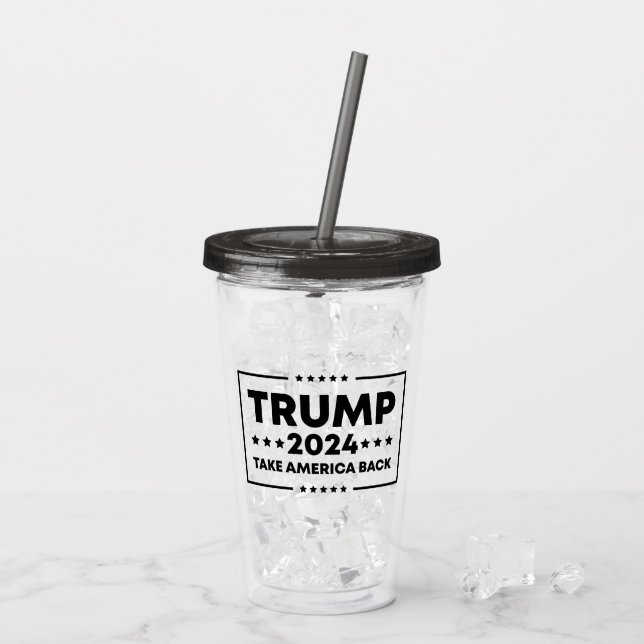 Verre En Acrylique Trump 2024 : Trump et l'Amérique (Dos glace)