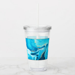 Verre En Acrylique Tumbler en acrylique Blue Marble Look