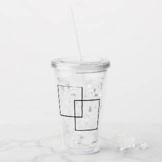 Verre En Acrylique Tumbler en acrylique carrés géométriques minimalis