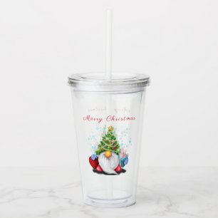 Verre En Acrylique Tumbler en acrylique Gnome de Noël