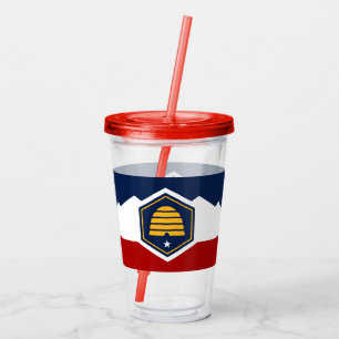 Verre En Acrylique Tumbler en acrylique patriotique avec drapeau de l