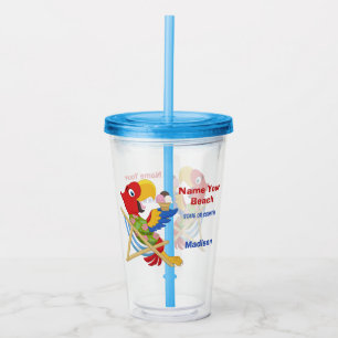 Verre En Acrylique Tumblys de nom et de texte personnalisés de Beach