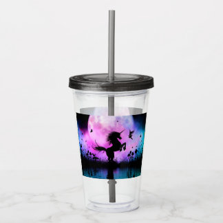Verre En Acrylique Unicorne avec peu de fée
