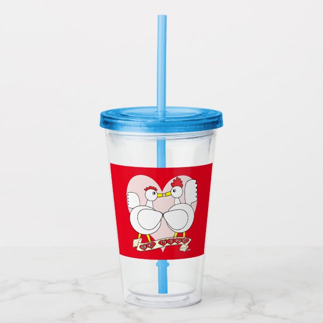 Verre En Acrylique Valentine Be Mine (Devant)