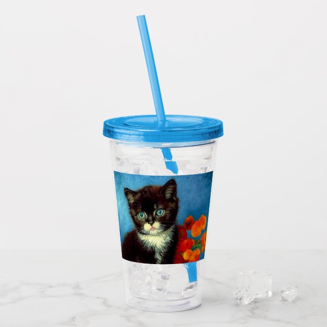 Verre En Acrylique Van Gogh Tuxedo Cat (Devant glace)