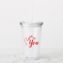 Vase en acrylique - Je t'aime