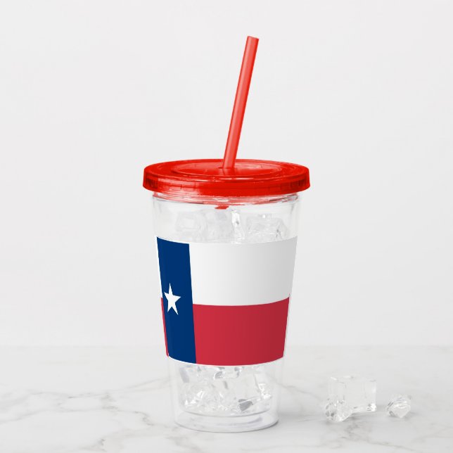 Verre En Acrylique Verre acrylique de drapeau du Texas (Dos glace)