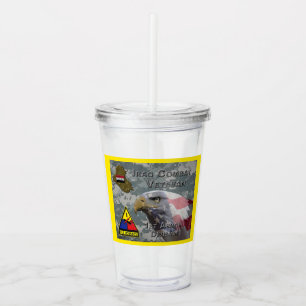 Verre En Acrylique Vétéran de combat de la 1re division blindée en Ir
