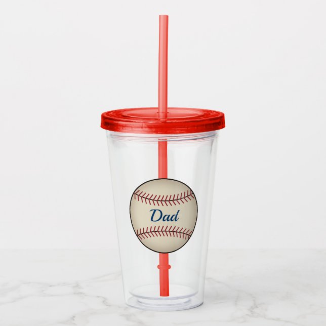 Verre En Acrylique  Vintage Dad Baseball Acrylic Tumbler  (Devant)