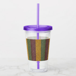 Verre En Acrylique Vintage Mardi Gras striped