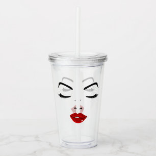 Verre En Acrylique Visage élégant
