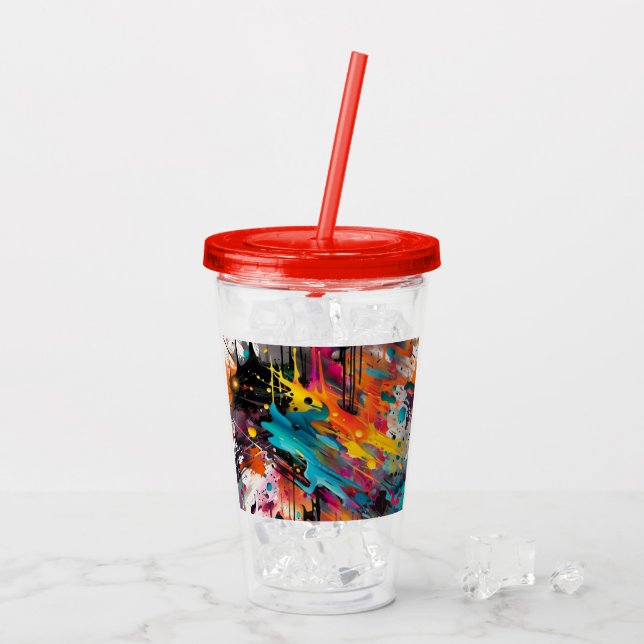 Verre En Acrylique Vivid Chaos Splash Graffiti (Dos glace)