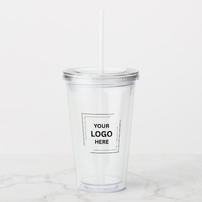 Verre En Acrylique Votre logo | Business Professional Corporate Swag (Devant)