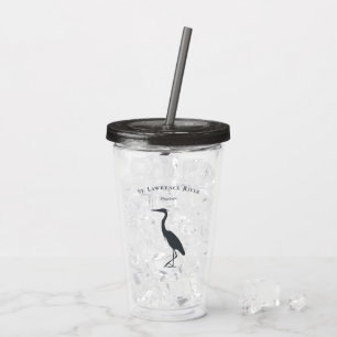 Verre En Acrylique votre nom de texte personnalisé Silhouette Great B