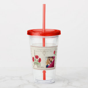 Verre En Acrylique VOTRE photo à Paris France tumbler