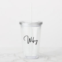 Wifey Tumbler 16oz, transparent