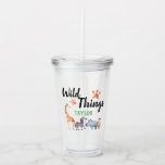 Verre En Acrylique Wild Things Safari Animal Birthday Kids Aquarelle<br><div class="desc">Aquarelle Wild Things Safari Animal Birthday Kids Acrylique Tumbler. girafe d'aquarelle,  zèbre,  rhinocéros et meerkat sur le thème safari Wild Things cup. Idéal pour les anniversaires ou juste pour le plaisir. www.SamAnnDesigns.com</div>