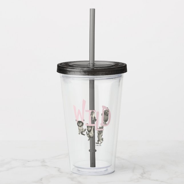 Verre En Acrylique WILD | Wild Things et Max - Rose (Devant)