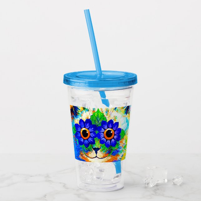 Verre En Acrylique Yeux de fleurs de chat (Devant glace)