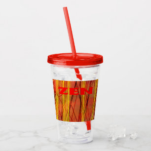 Verre En Acrylique Zen rouge fil rouge acrylique tumbler