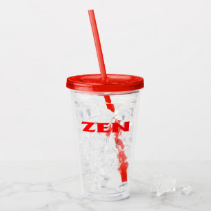Verre En Acrylique Zen rouge rouge acrylique tumbler