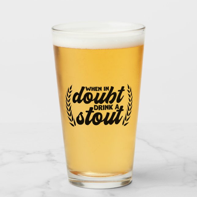 Verre En cas de doute boire un stout (Devant (rempli))