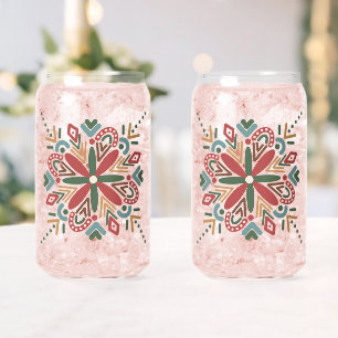 Verre en forme de canette Flocon de neige de Noël