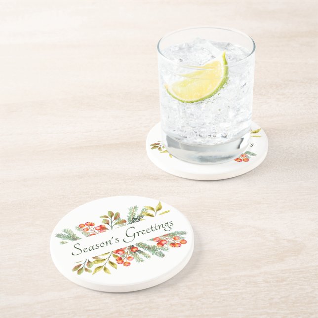 Verre En Grès Bannière botanique personnalisée pour dessous de v (Côté)