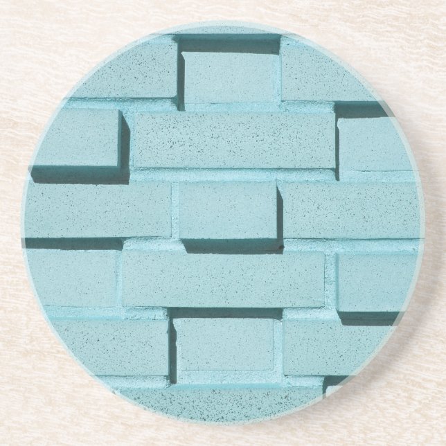 Verre En Grès Brick, Rock, Stone Series—Aqua Brick Dessous de ve (Devant)