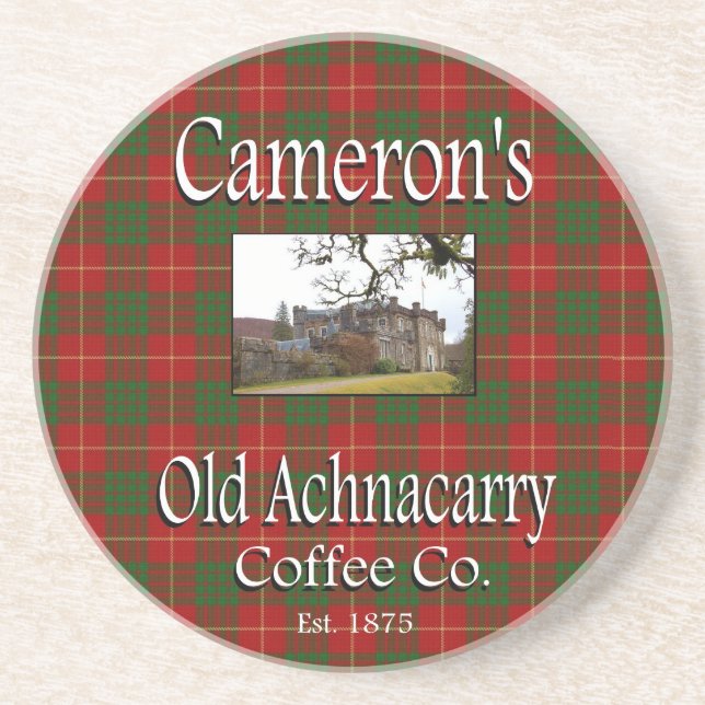 Verre En Grès Cameron's Old Achnacarry Coffee Co. Dessous de ver (Devant)