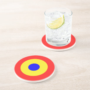 Verre En Grès Couleurs primaires de la cible de bulle Dessous de