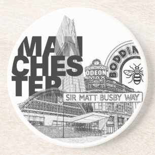 Verre En Grès Dessous de verre-Uni de Manchester