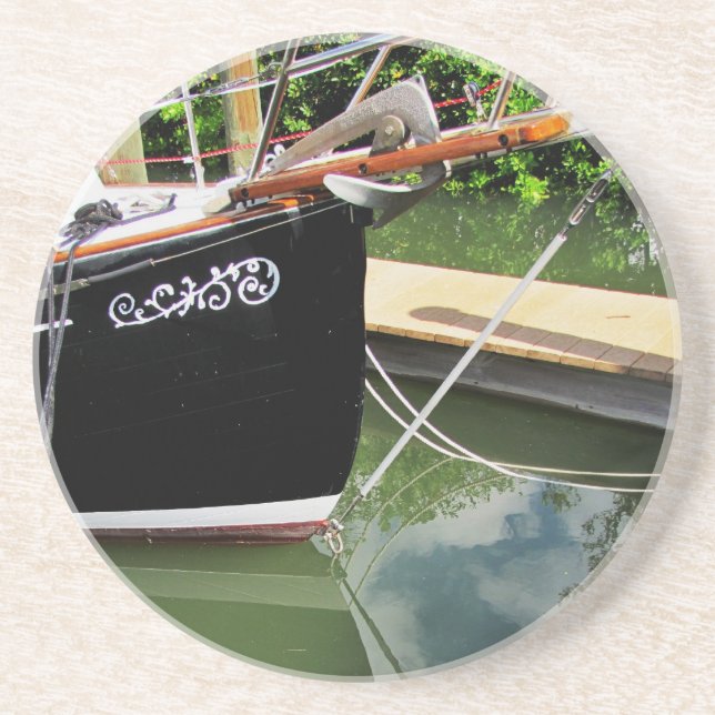 Verre En Grès Flicka Sailboat Bow Sprit Sandstone Dessous de ver (Devant)