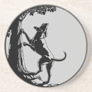 Verre En Grès Hound Dog Art Drink Coasters Chasse Dessous de ver