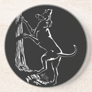 Verre En Grès Hound Dog Art Drink Coasters Chasse Dessous de ver