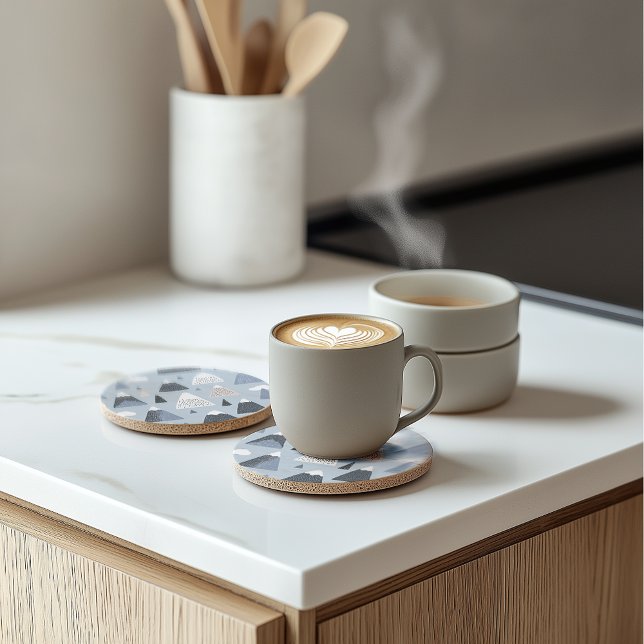 Verre En Grès Le Motif scandinave Mountain Peaks Dessous de verr (Créateur téléchargé)