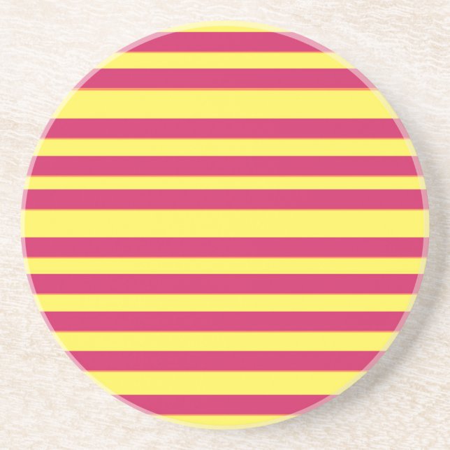 Verre En Grès Lignes d'humeur de printemps jaune, rouge Dessous  (Devant)