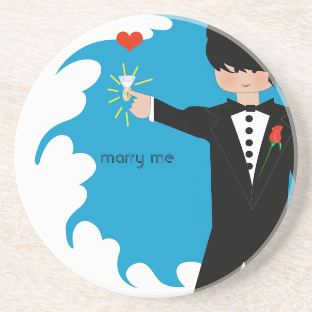 Verre En Grès Marry Me Tuxedo Big Diamond Damask Edge Dessous de (Devant)