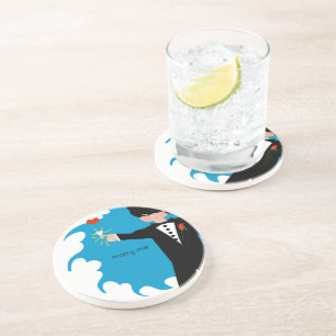 Verre En Grès Marry Me Tuxedo Big Diamond Damask Edge Dessous de