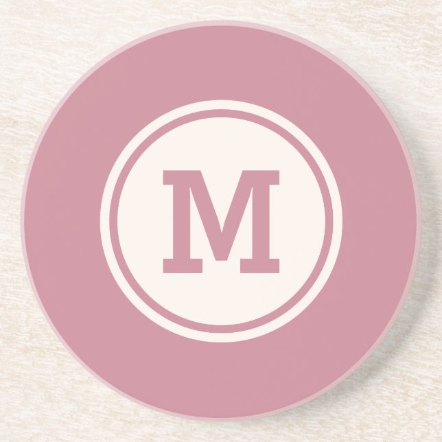 Verre En Grès monogramme personnalisé, nom et couleur dessous de (Devant)