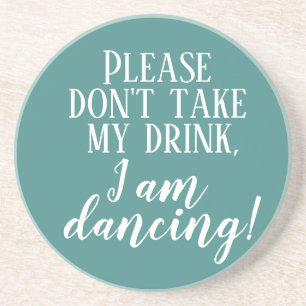 Verre En Grès "Ne prenez pas mon verre, je danse"  dessous de ve