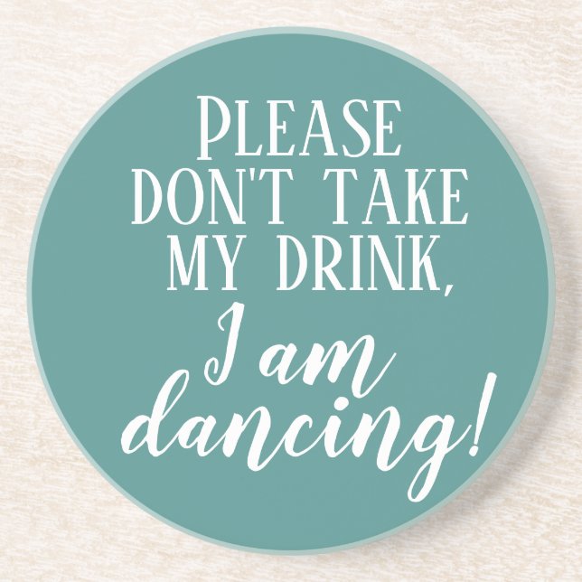 Verre En Grès "Ne prenez pas mon verre, je danse"  dessous de ve (Devant)