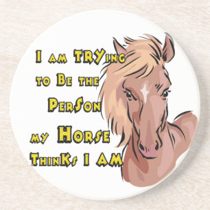 Verre En Grès Western Cowboy Cowgirl Horse Barn Rodeo Dessous de