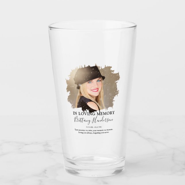 Verre En Souvenir Affectueux | Mémorial Photo (Devant)