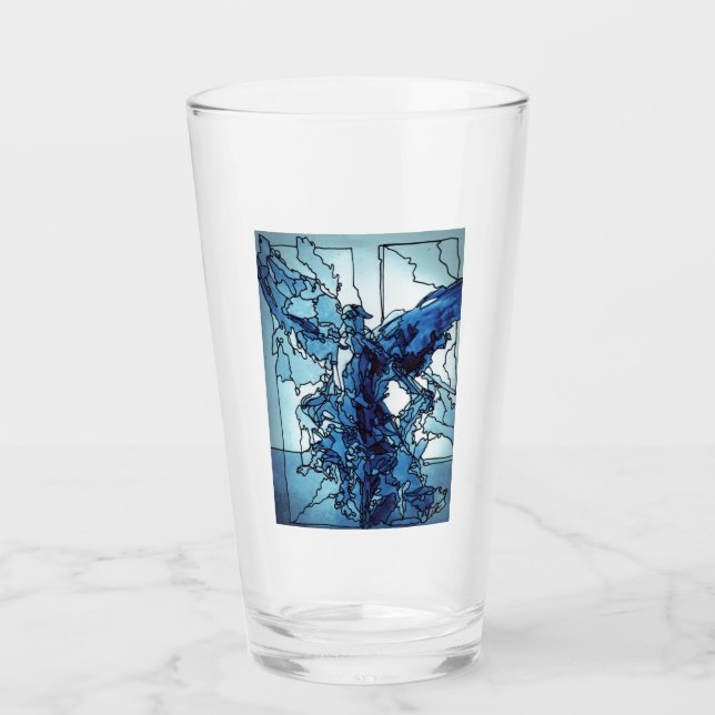 Verre en verre Ange Bleu (Devant)