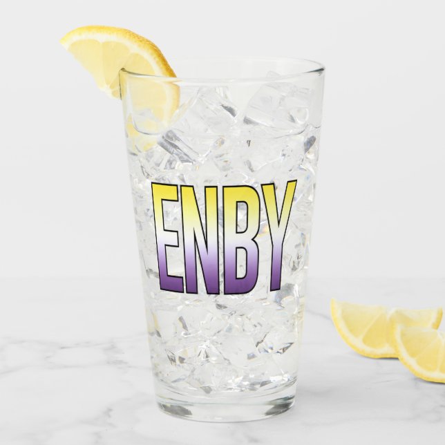 Verre ENBY - Nonbinaire (Devant glace)