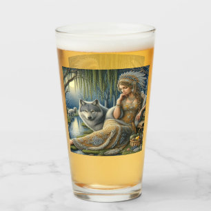 Verre Enchantement Lune dans la Forêt Mystique