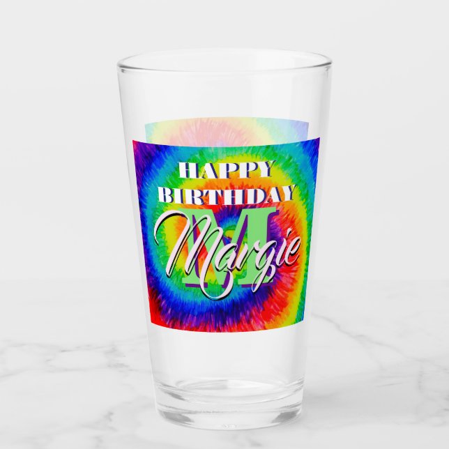 Verre Encre d'alcool à Cravate arc-en-ciel (Devant)