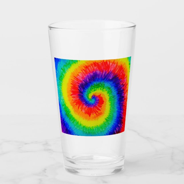 Verre Encre d'alcool à Cravate arc-en-ciel (Devant)